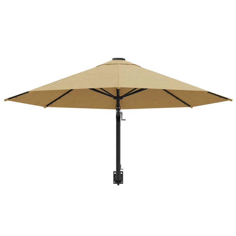 Arlmont & Co. Wall Mounted Outdoor Umbrella Parasol Patio Sunshade